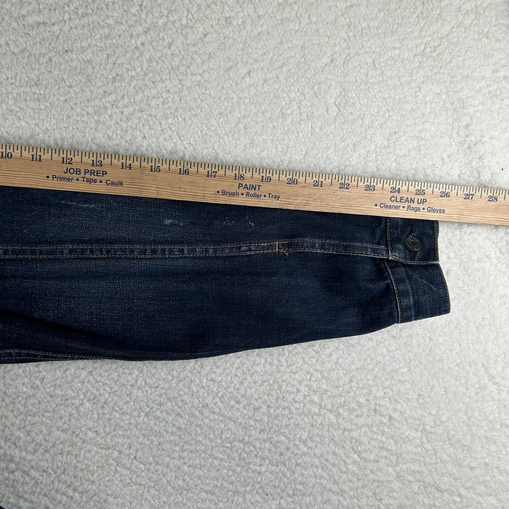 Vintage Gap Denim Jacket Mens Large Trucker Button Front Dark Indigo Unlined Y2K - Picture 14 of 15